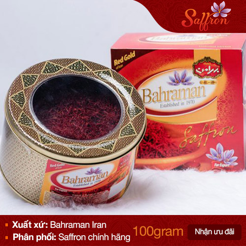 Bahraman Saffron hộp 100 gram